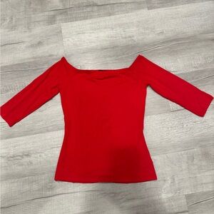Express Vibrant Red Top